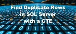 Find Duplicate Rows in SQL Server with a CTE