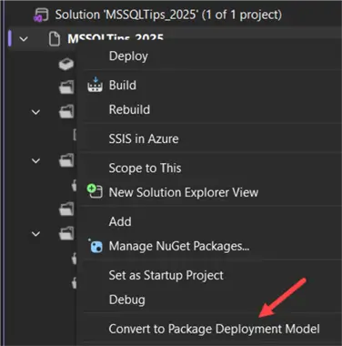 ssis project deployment model