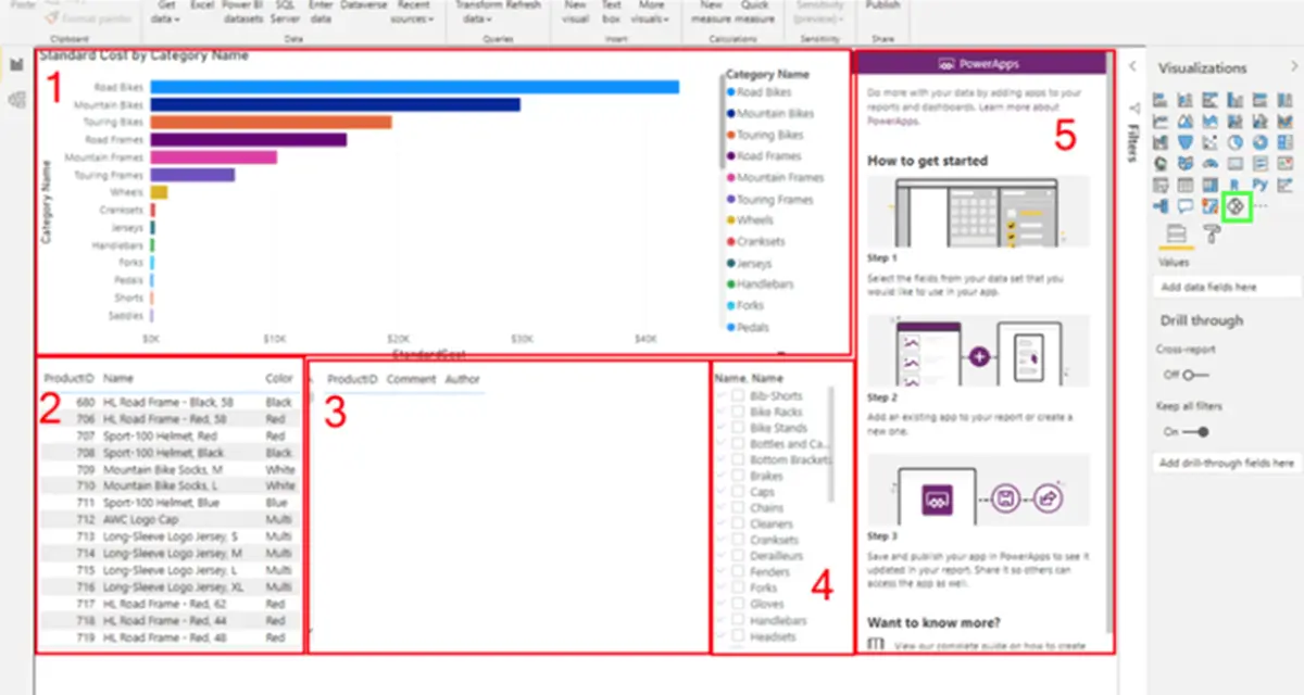 Power BI Comments on Report with Power Apps