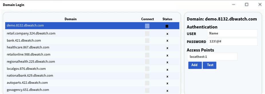 dbWatch Domain Authentication
